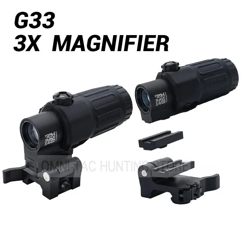 التكتيكية G33 G43 3X المكبر نطاق البصر للطي الجانب الوجه G45 5X المكبرات ل 558 556 553 المجسم منعكس ريد دوت مشاهد