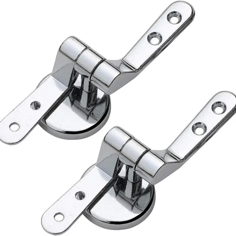 

2pcs Toilet Seat Hinges Zinc Alloy Toilet Cover Mounting Connector Toilet Lid Hinge Fittings Replacement Bathroom Accessories