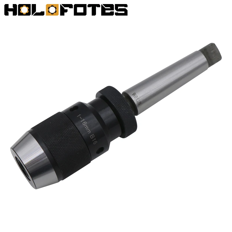 Morse Self-tightening Drill Chuck B16 B18 MTA1 MTA3 MTB2 Heavy Duty Clamping Range 1-16mm +Morse Taper Arbor CNC Lathe Machine