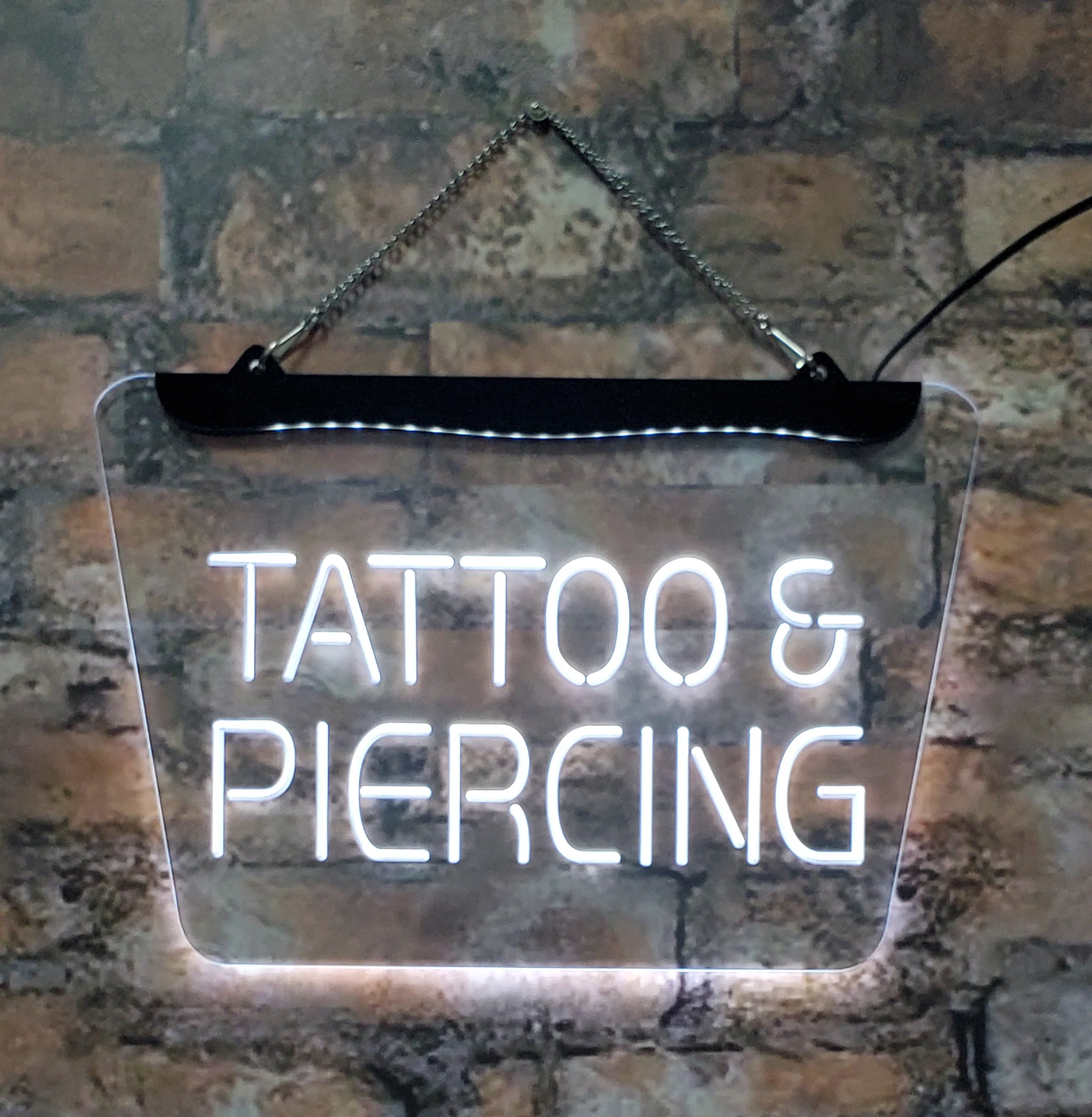 Letrero LED de neón para salón de belleza, tatuajes y piercing, decoración de pared interior, acrílico, rojo, 20*30, para tienda, sala de juegos masculina, fiesta