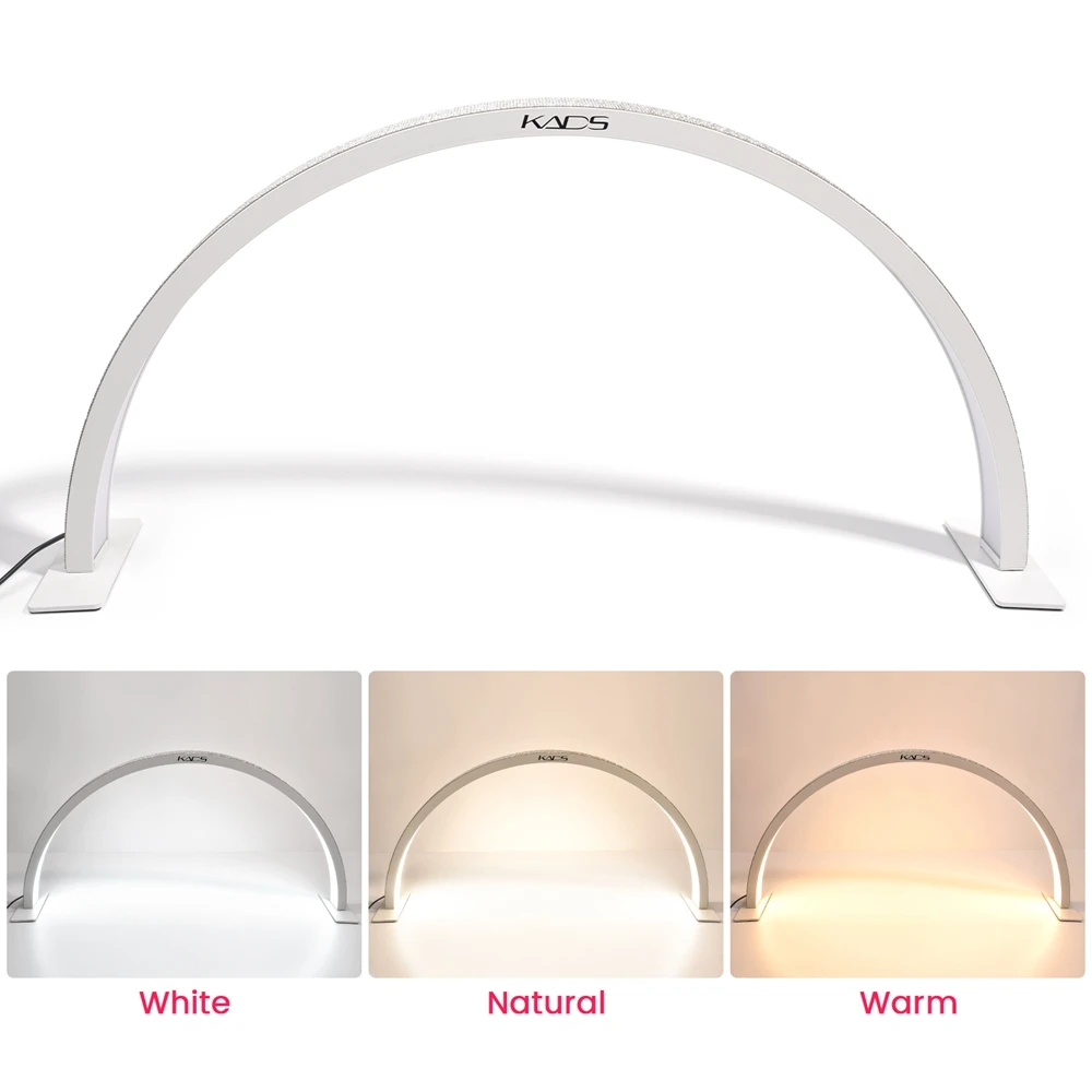 Nail Half Moon Table Lamp U-Shaped with Bling Rhinestones ​Desk Lamp Lighting Manicure Pedicure Tattoo Lash Work Equipment Tool