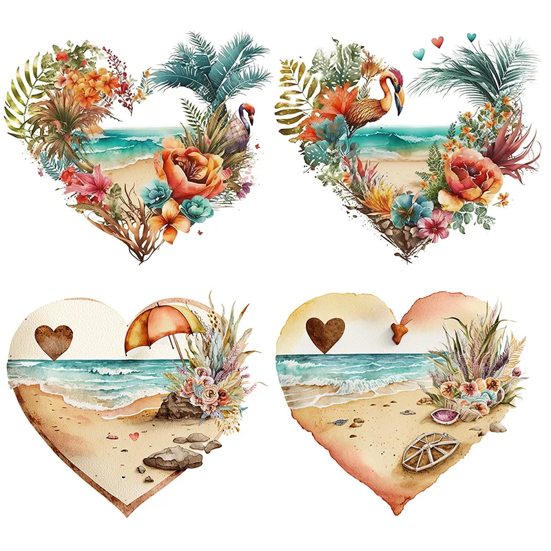 

C1249 # Самоклеящиеся наклейки для туалета в форме сердца с морским пейзажем, съемная наклейка на стену, многоразовая виниловая автомобильная наклейка для ванной комнаты