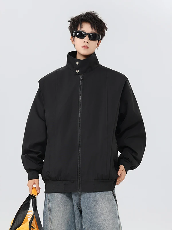 

Свободная американская куртка-пилот для мужчин, весна-осень, повседневная, для пар, рабочая одежда, верхняя одежда, с длинными рукавами, на молнии, без капюшона