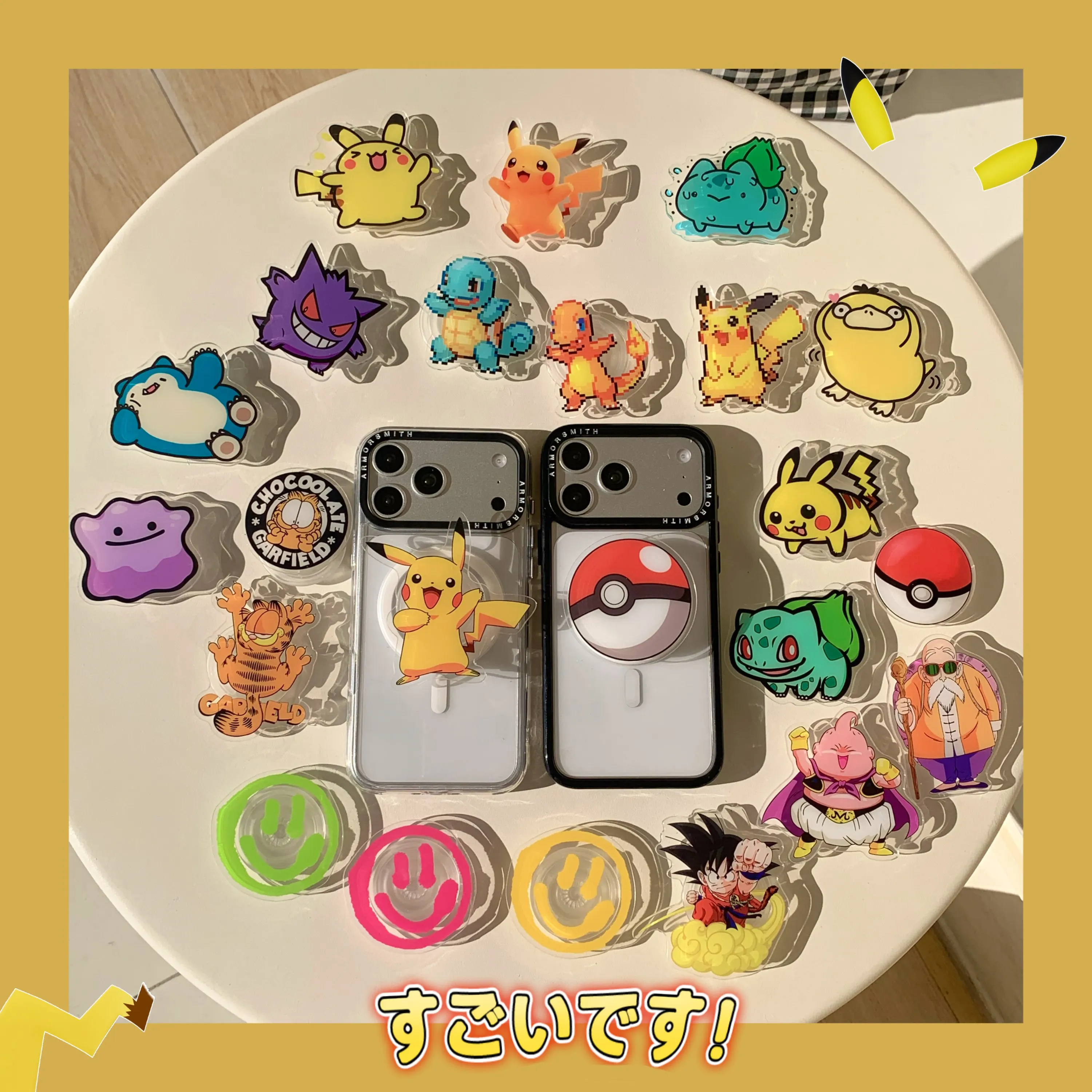 

Cute Cartoon Pikachu Pokémon Squirtle for MagSafe Magnetic Phone Holder