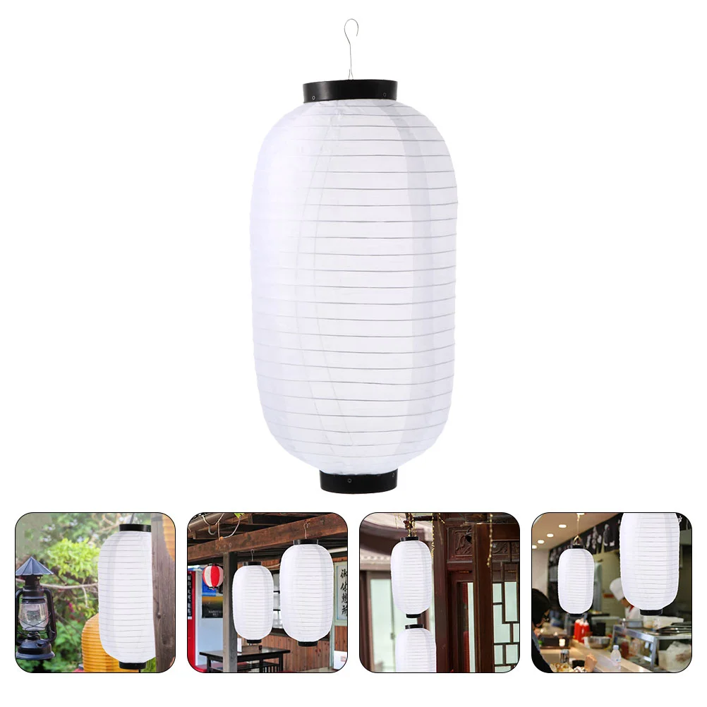 Japanese Silk Lantern Restaurant Lanterns Hanging Paper Style Festival Props White Decor Home Ornaments Manual Traditional