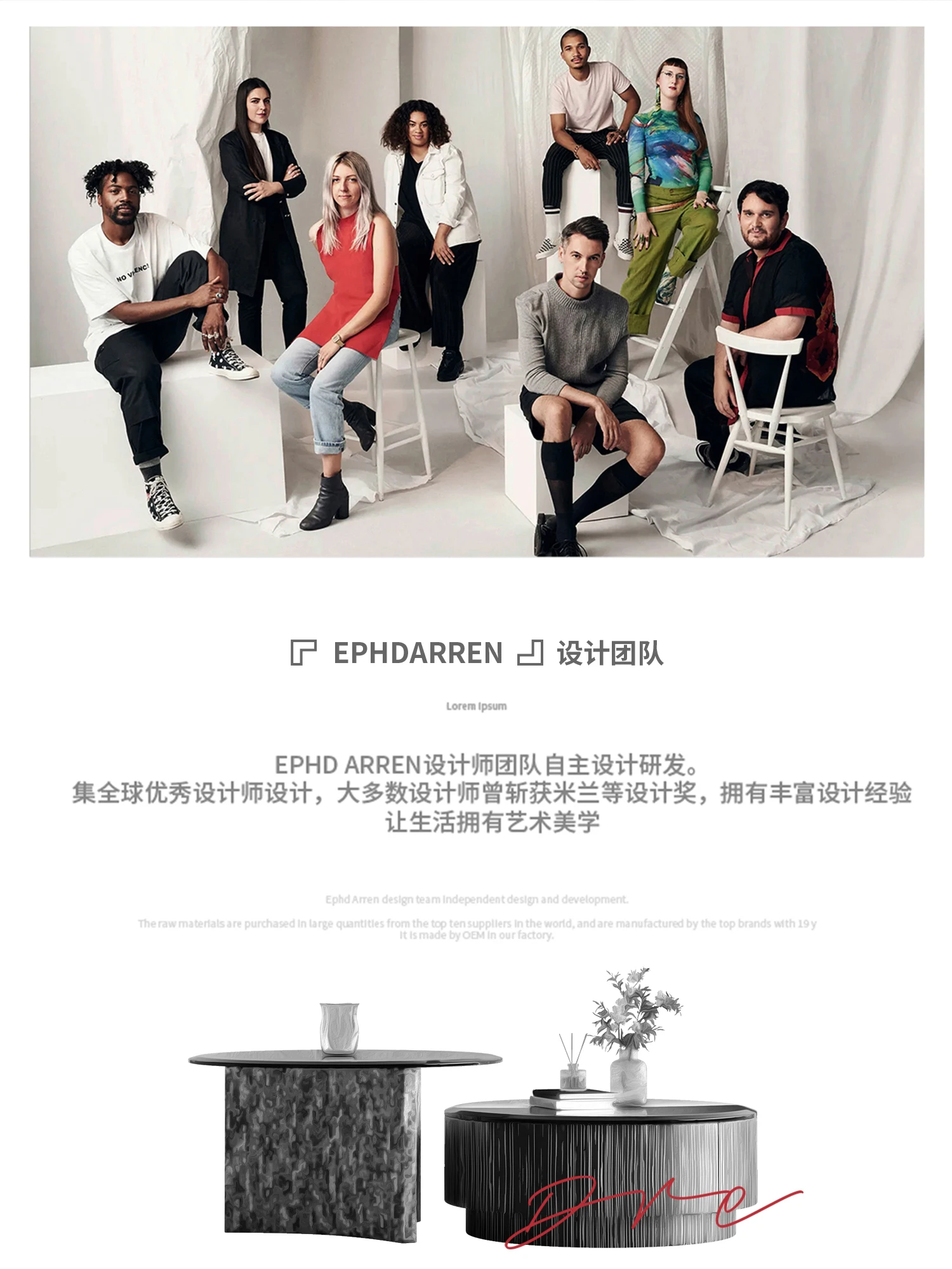 Table à Thé Ronde en Verre pour Petit Appartement, BLOART