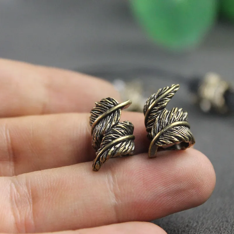 Plume Brass Knife Beads EDC Outdoor DIY Paracord Woven Bracelet Accessories Lanyard Pendants Umbrella Rope Flashlight Hangings - view 5