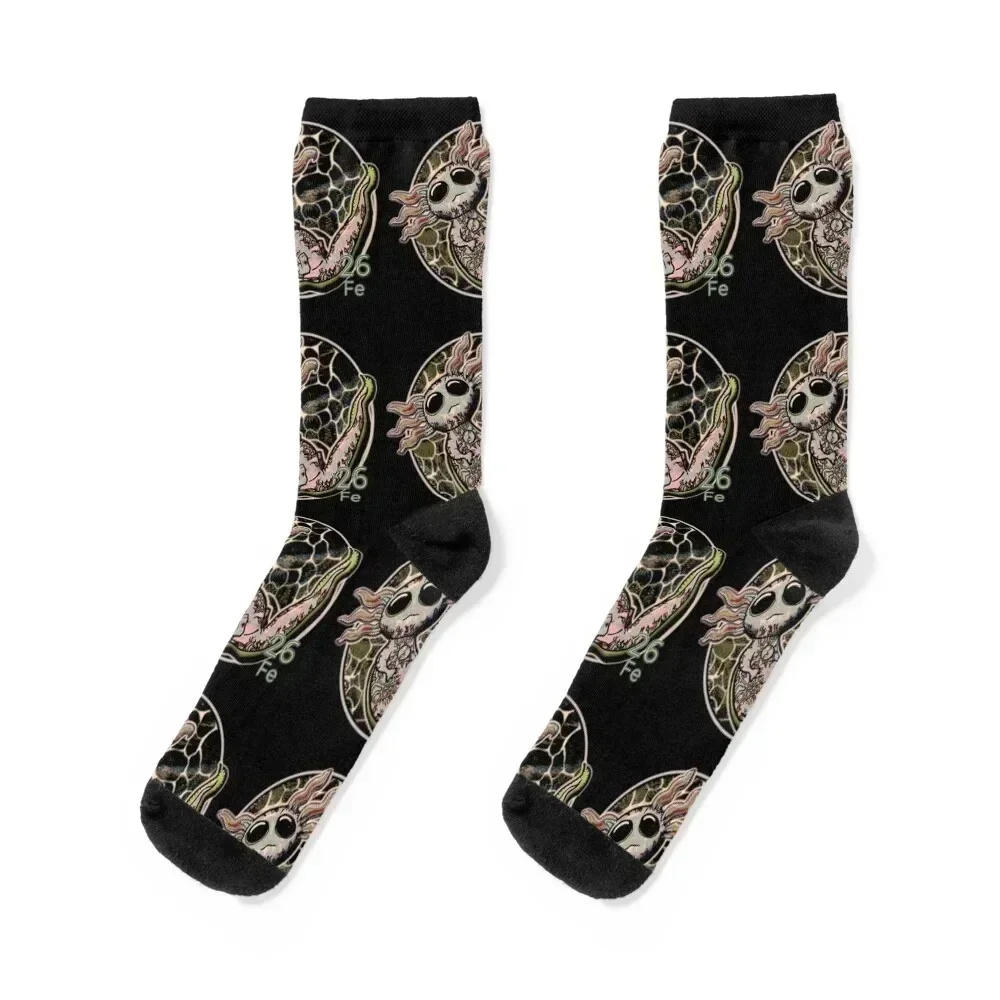 

Iron Axolotl Socks retro men cotton high quality designer brand with print Men's Socks Women's