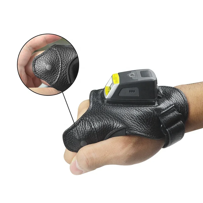 

Самый дешевый заводской IOS Android Wins Mac Wearable Ring 2D-сканер IP65 Водонепроницаемый 2D-сканер Blue-tooth Прочный сканер штрих-кода