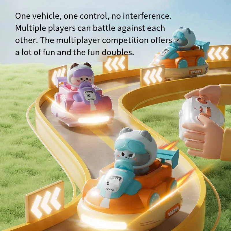 Remote Control Bumper Racing Car RC Drift Kart with Collision Launch Robot Interactive Battle RC Toy Indoor Outdoor Play