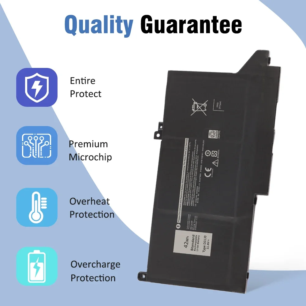 ETESBAY 42WH 11.4V DJ1J0 Laptop Battery For Dell Latitude 12 7000 7280 7380 7480 14 7480 7490 E7380 E7490 Tablet PC ONFOH