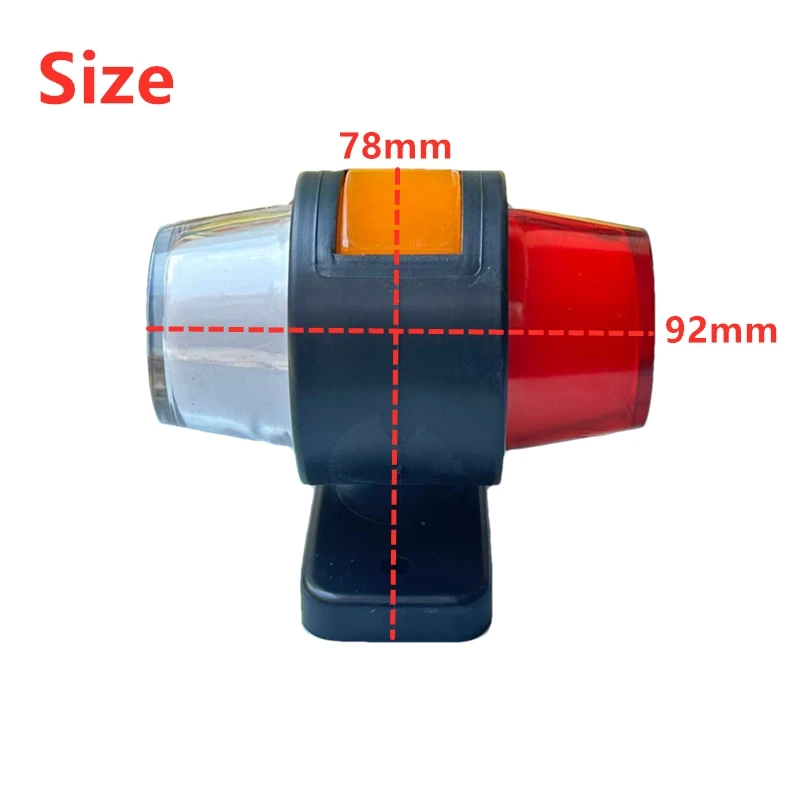 2Pcs 12v-24v 3colors Truck lights Trailer lamp Tail Light truck Side Marker Indicators caravan rear Light tractor Signal Lights