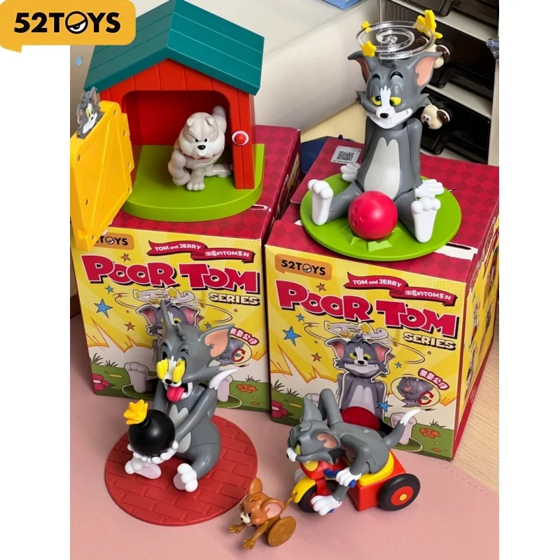 

Аниме 52 игрушки, серия фигурок Том и Джерри, слепая коробка-украшение загадочной комнаты, подарок на день рождения, модная коллекционная слепая коробка, игрушки