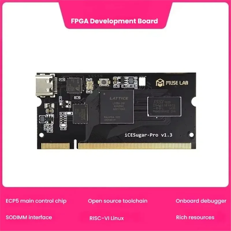 BaMasICESugar Pro FPGA Development Board Lattice ECP5 Open-Source RISC-V Linux SODIMM