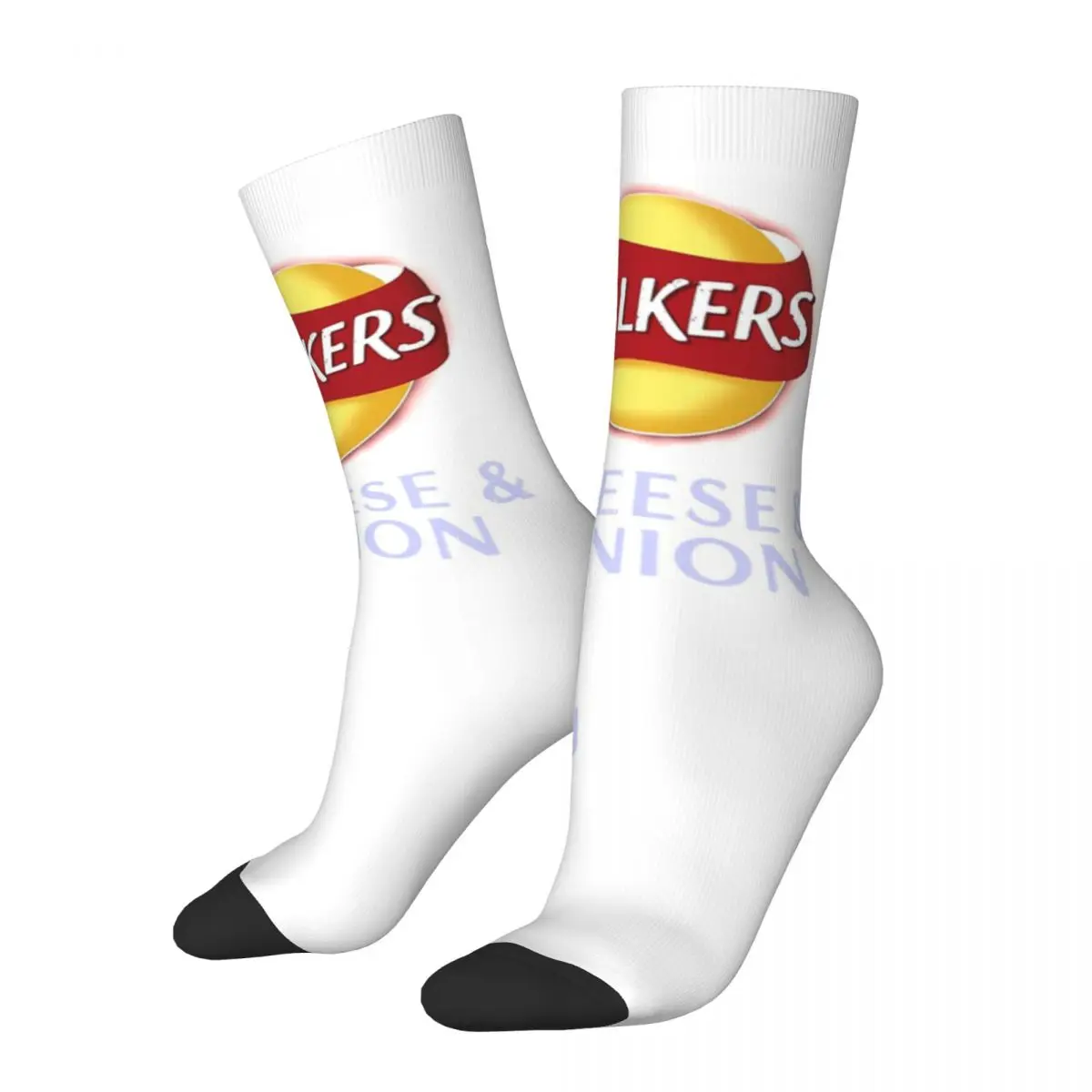 Walker Cheese Onion Crisps Design Graphic Men Women Socks Windproof Novelty Spring Summer Autumn Winter Stockings Gift