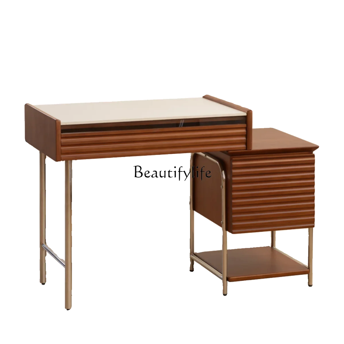 

FG11Retro solid wood storage integrated cosmetic table bedroom storage small apartment dresser chest