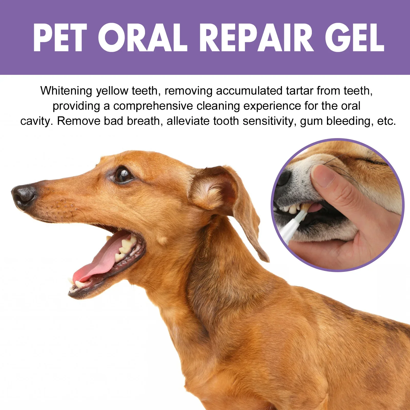 Yegbong Pet Oral Repair Gel, Deep Cleansing Dog Cat Tooth Stains Oral Cleansing Care