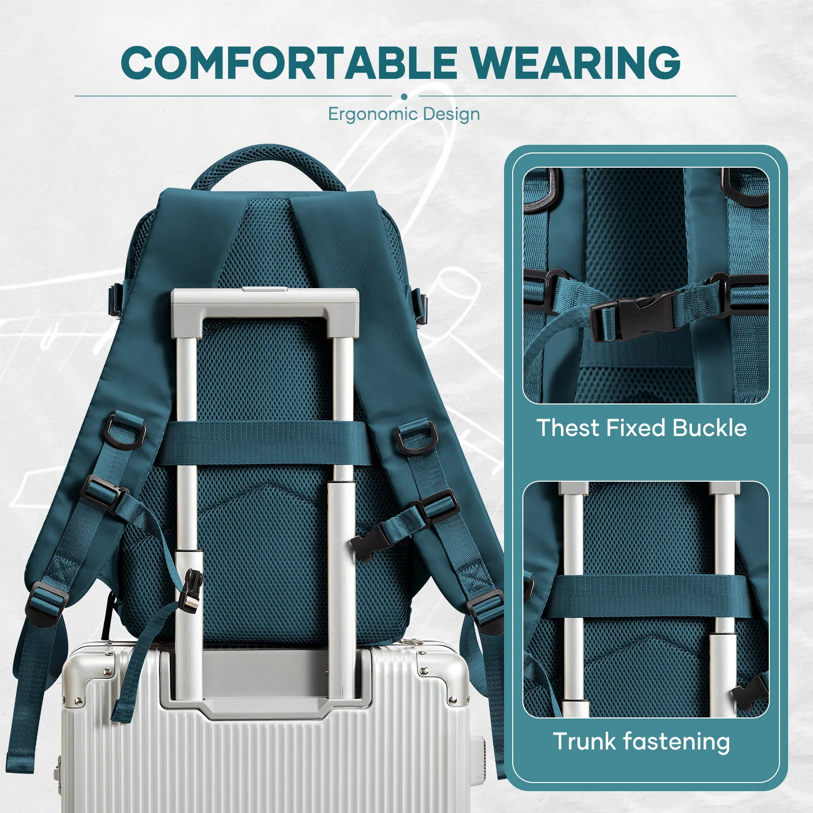 حمل على حقيبة ظهر للكمبيوتر المحمول Ryanair 40x20x25 حقائب حقيبة مدرسية الأعمال حقيبة السفر للرجال النساء الأمتعة المقصورة 40x30x20 حقيبة