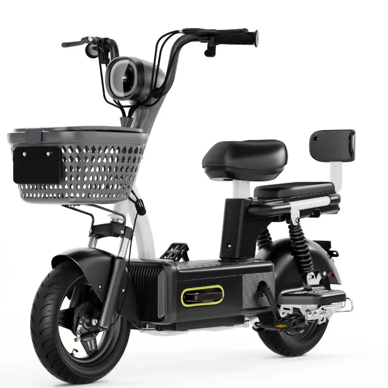 

SXLL Fashion Moped Electric Bike 300W/500W 48V12Ah Lead Acid Battery Adult Electric Bike