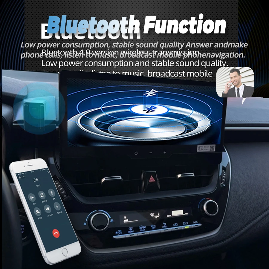 12.3 بوصة راديو السيارة لتويوتا كورولا 2019-2025 اللاسلكية Carplay أندرويد السيارات الوسائط المتعددة مشغل فيديو بلوتوث الملاحة لتحديد المواقع