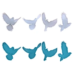 DIY Flying Bird Wall Hanging Keychain Silicone Epoxy Mold DIY Keychain Pendant Jewelry Crafting Mold for Valentine Gift R3MC