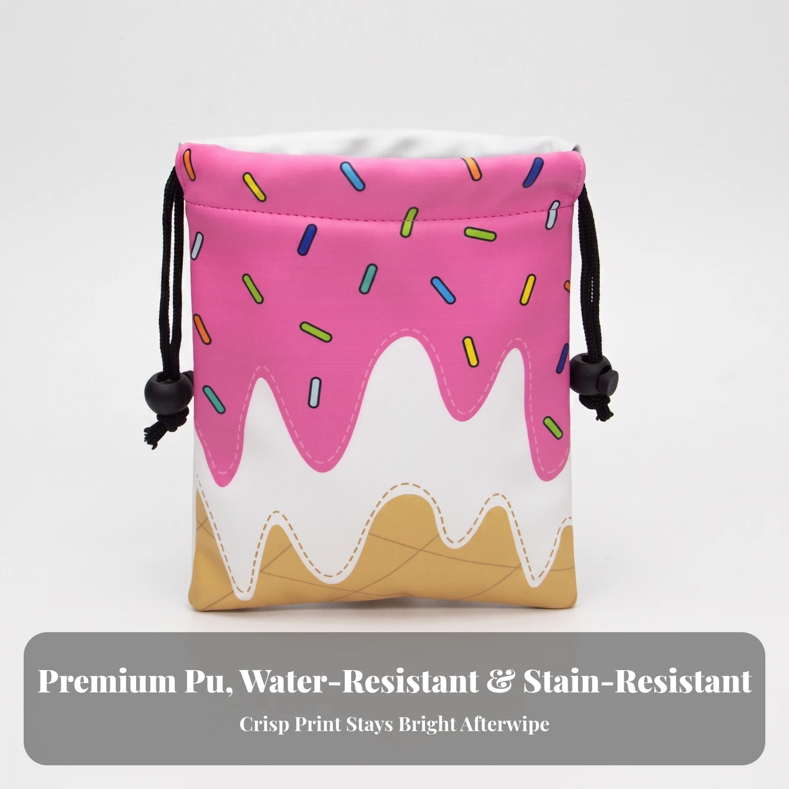 Drawstring Pouch Cute Cinch Bag with Toggle Ditty Pouch with Toggle Portable Sack Easy to Clean for Girls, Daily Use, Travel