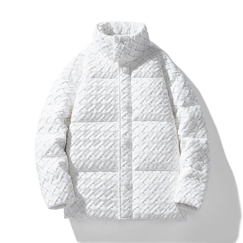 2025 Knitted Down Jacket Men Winter 90% New National Standard White Duck Down Premium Design Couple Wear Handsome Coat