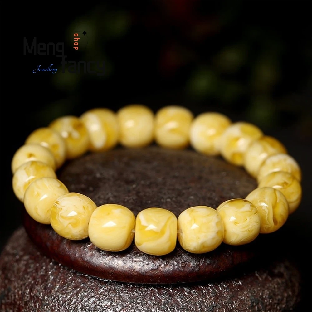 

Высококачественный янтарь, русский белый цветок, мед, старый корпус, топ из бисера, бисер, модные украшения, изысканный, элегантный, лучший Selli