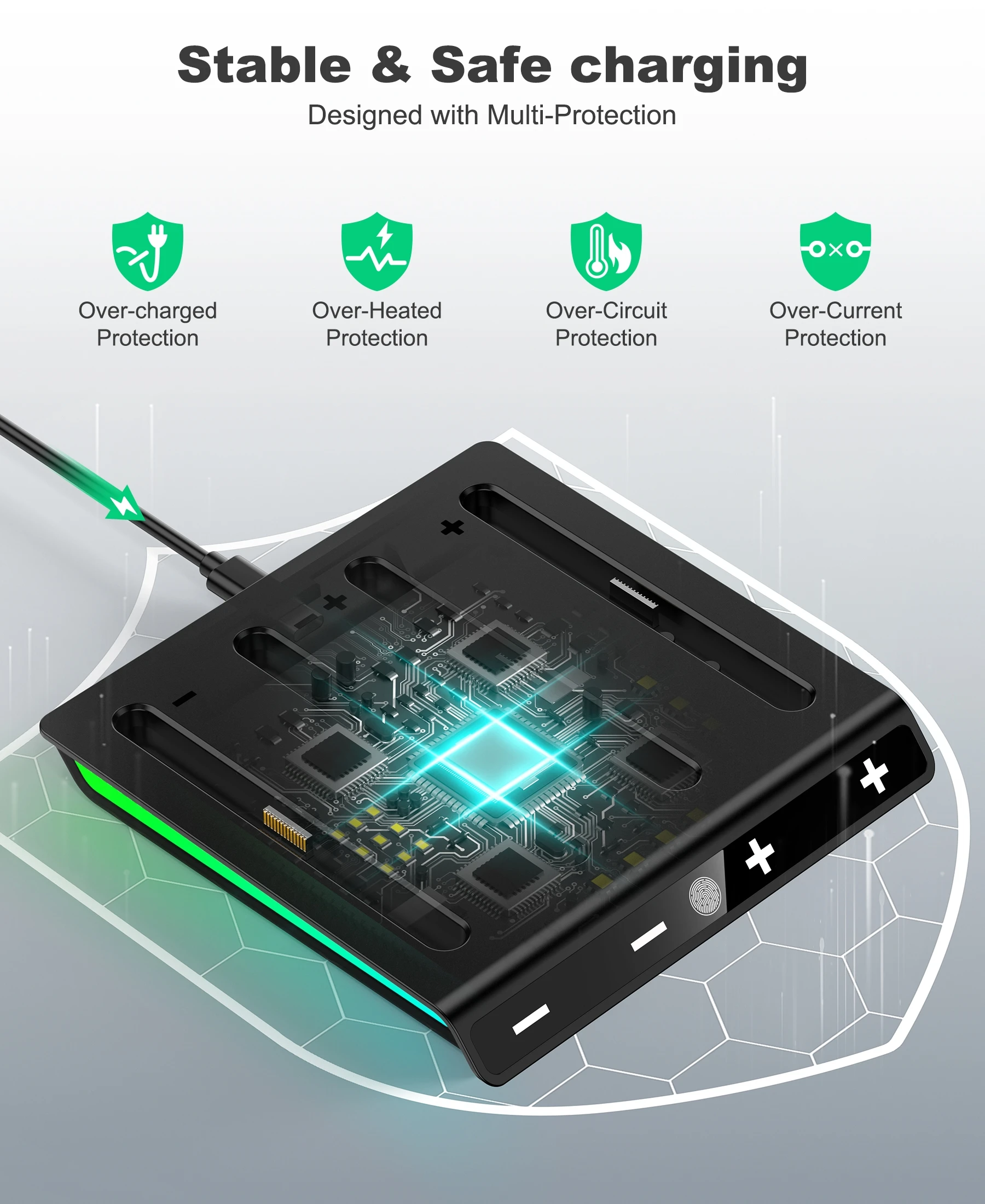 BEBONCOOL Charging Dock for Switch 2 Joy Con & OLED Model  Charging Station  Charger for Switch 2 OLED Control - view 5