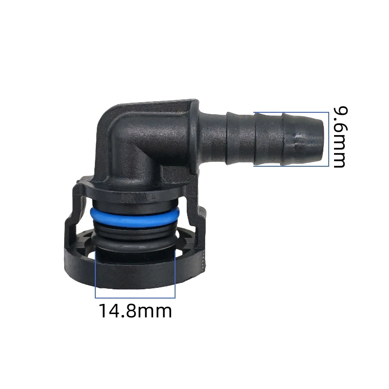 14.8mm water pipe connector water tank kettle joint 90 degree elbow male connector for car with double o-ring 2pcs a lot