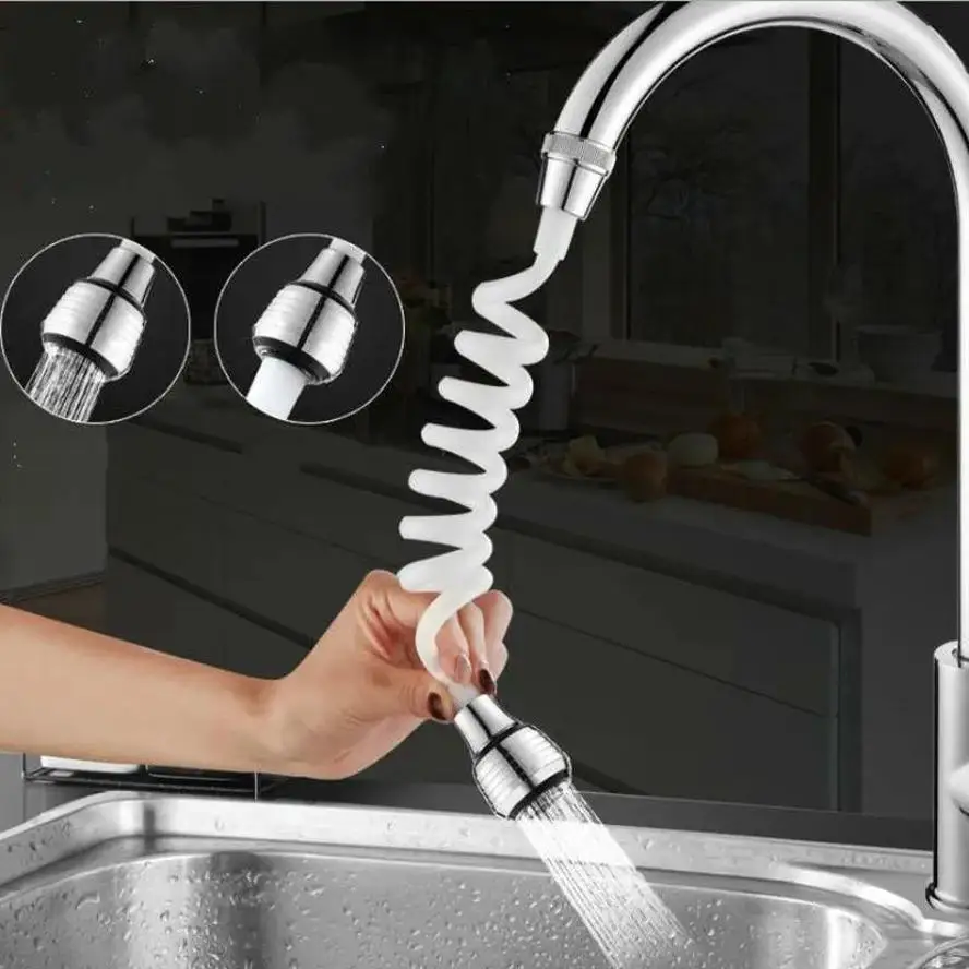 360 Swivel Faucet Extenders Bubbler Water Saving Tap Extender High Pressure Faucet Adapter Water Filter Nozzle Kitchen Accessory view 6