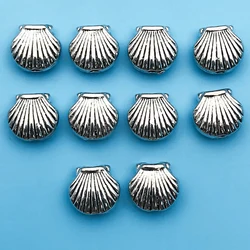10/20/30Pcs Antique Silvery Marine Charms Shell Shaped Loose Spacing Beads For Jewelry Making Necklaces Bracelets Accessories