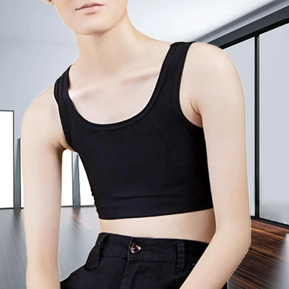 Women Chest Binder breathable Sportwear Trans Crop Top Flat Breast Binder Les Corset Stretch Body Shaping Buckle Tomboy Bra Tank