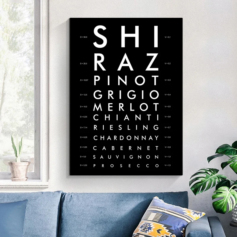 Modern Acuity Eye Exam Chart Test Medical Anatomy Canvas Painting Posters And Prints Wall Art Hospital Home Decor