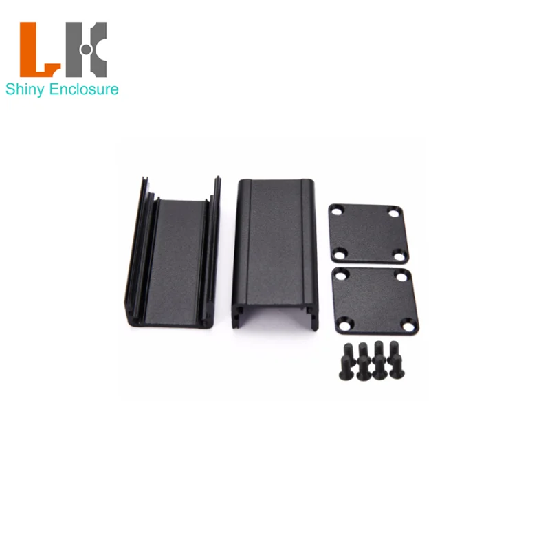 25x25x40mm Black Aluminum Enclosure Case Aluminum PCB Instrument Box DIY Extruded Electronic Project Box For Power Supply Units