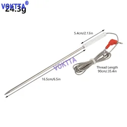 Food And Meat Thermometer Probe Replacement Parts Waterproof Temperature Probe Cooking Thermometer Probe Sensor Stainless Steel