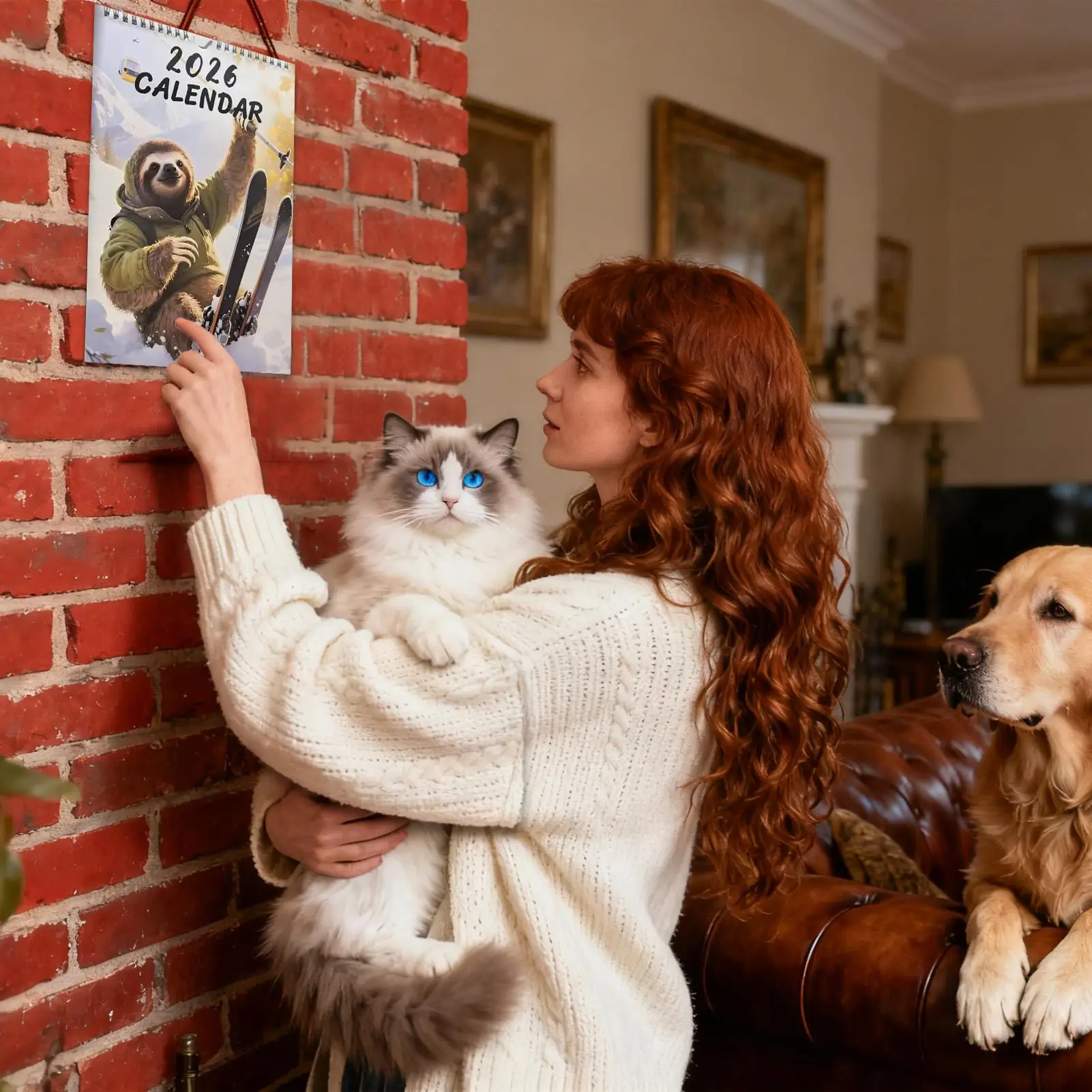 

Настенный календарь на 2026 год, рождественский ежемесячный планировщик, настенный настольный календарь из плотной бумаги для расписания, заметок, домашний декор, крыльцо, классная комната