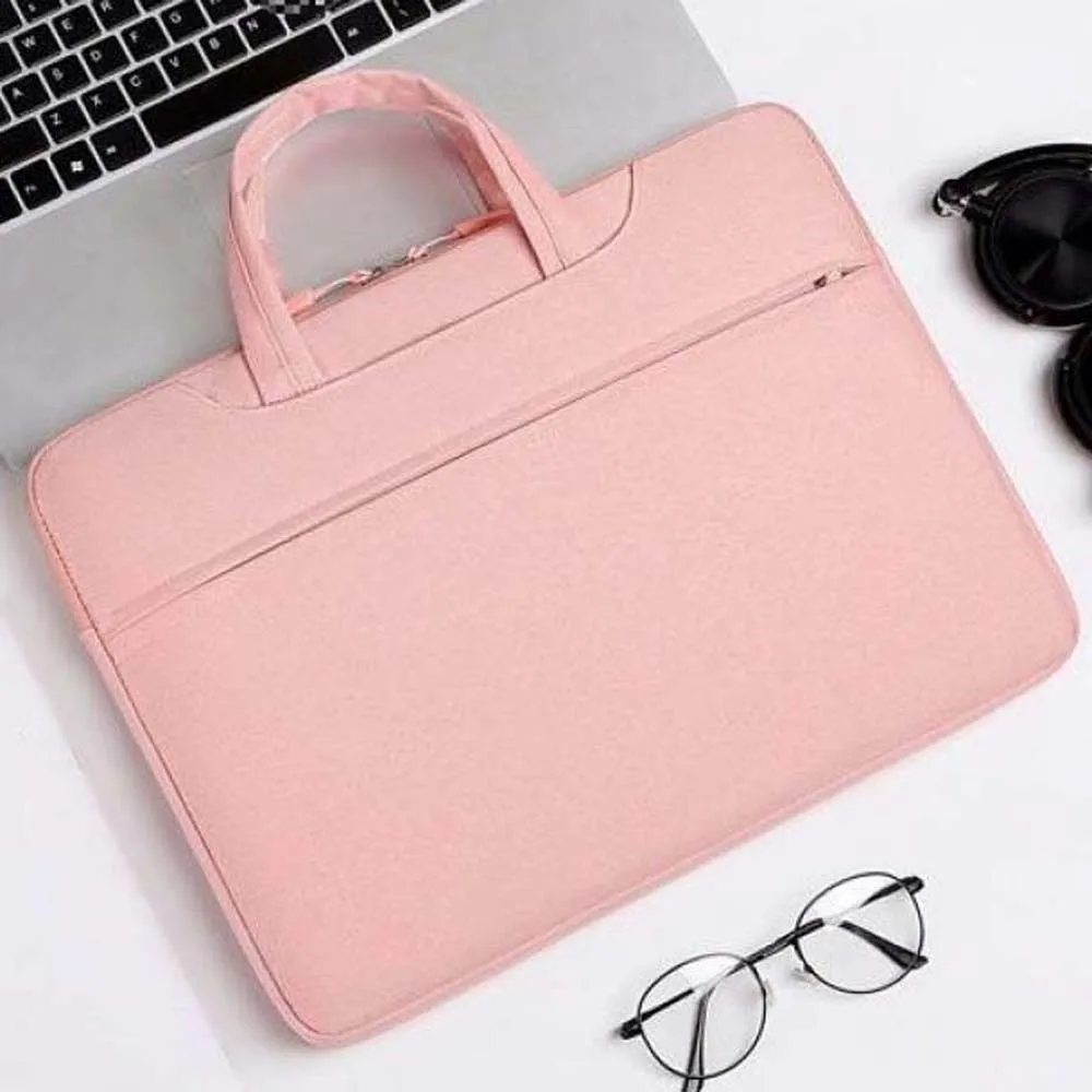 Oxford Cloth Laptop Handbag Solid Color Large Capacity Computer Storage Bag Fixed Webbing Polyester Business Briefcase Sport