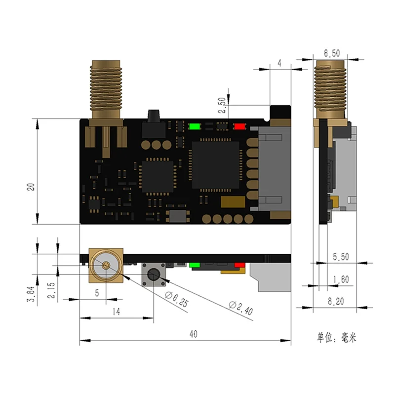 SX1278 433M Lora Wireless Module UART Serial Port Transmission and Receiver Module