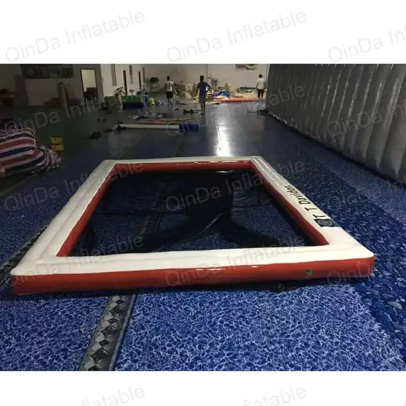 Taille libre personnaliser flottant sur lac PVC gonflable mer piscine flotteur avec Net Yacht bateau piscine pour bateau