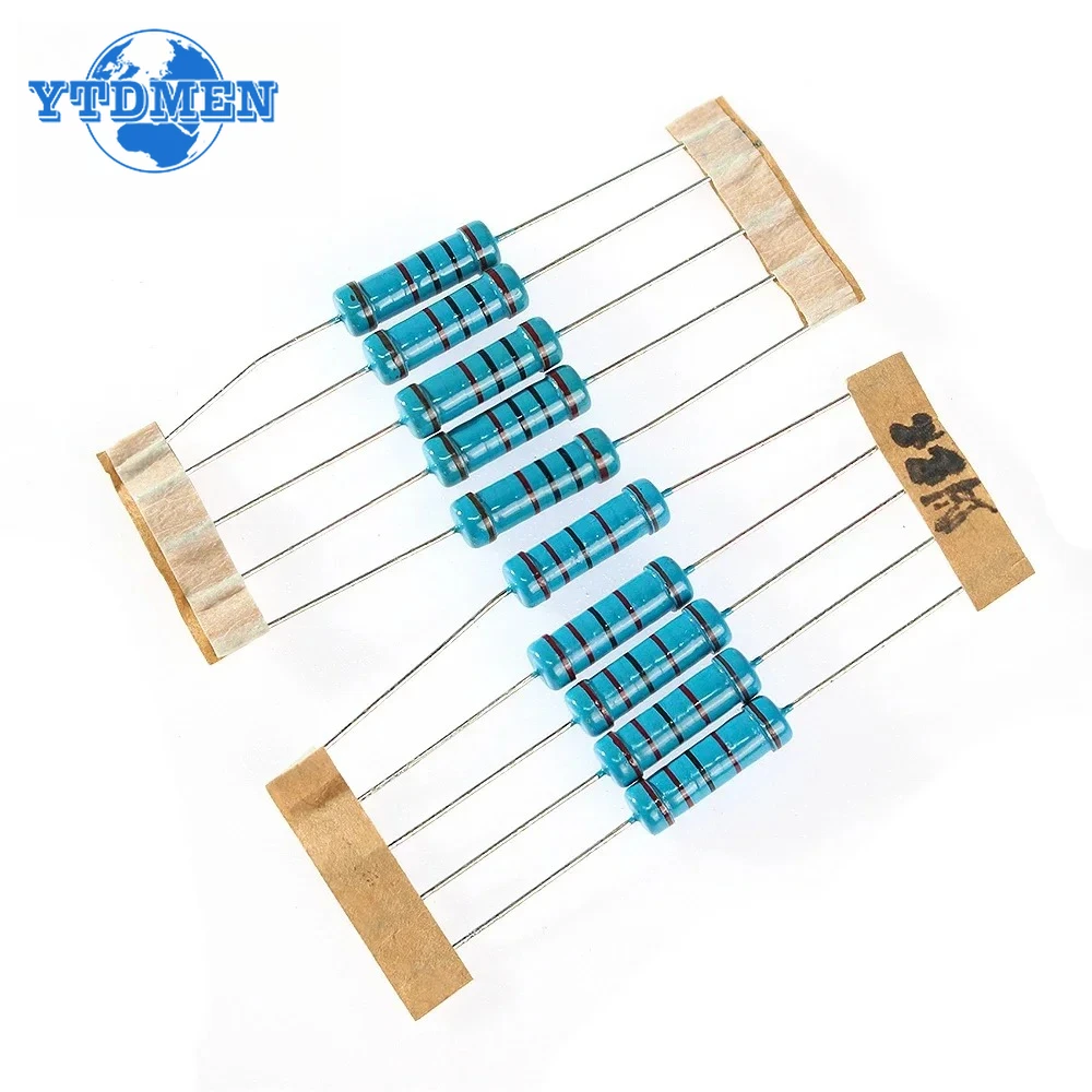 650 قطعة 130 قيم 1 واط 2 واط مقاوم من غشاء معدني مجموعة متنوعة 1% 1R ~ 3 متر أوم المقاومات تشكيلة أطقم عينة حزمة ، مع صندوق