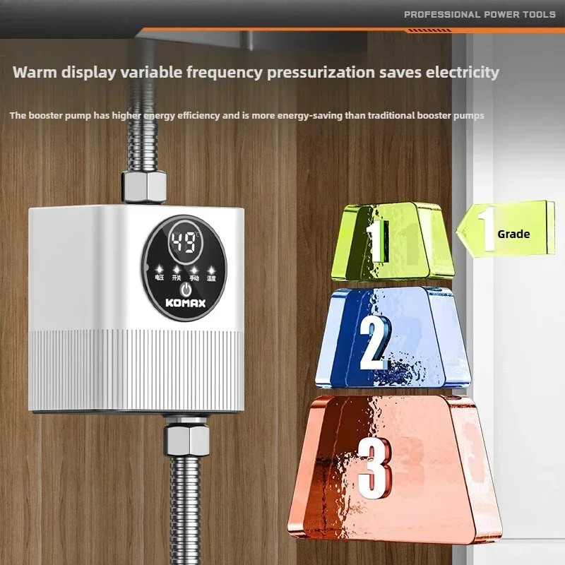 

Водонагреватель, бустерный насос, бытовой автоматический бесшумный кран, душ под давлением воды, специальный небольшой насос под давлением для унитаза