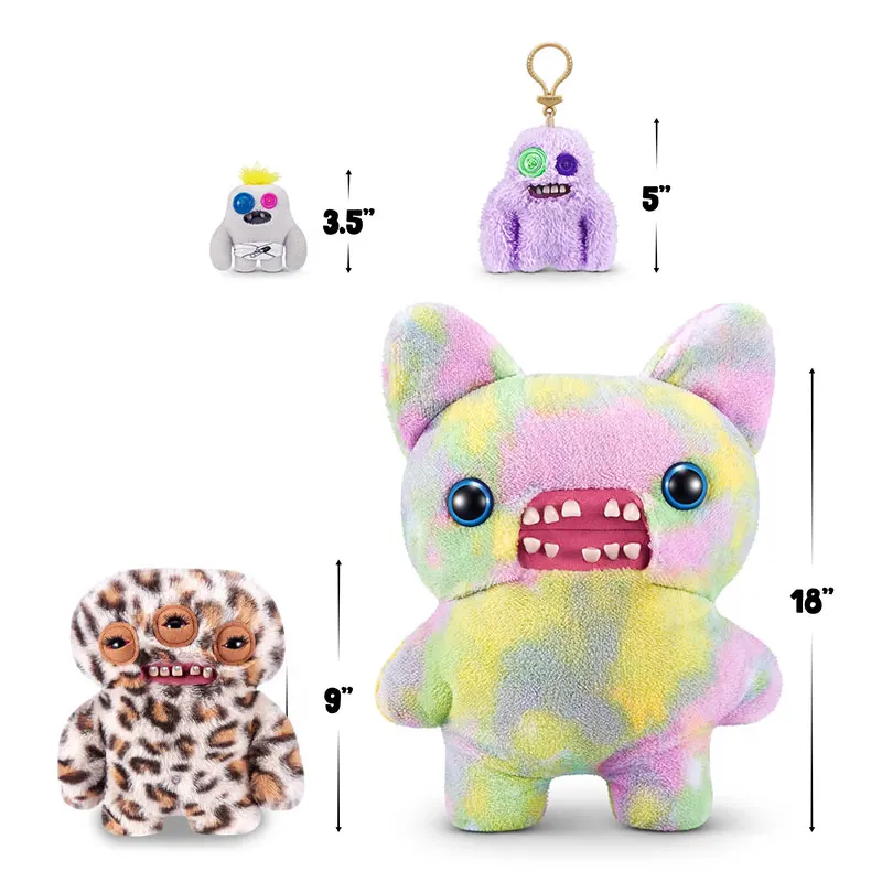 22cm Original Fuggler Baddies Plush Toys Funny Ugly Teeth Monster Leopard Print Dolls Soft Stuffed Animal Girl Plushies Toy Gift view 3