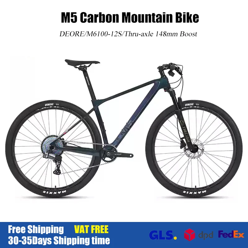 

TWITTER M5 27,5 29-дюймовый карбоновый горный велосипед DEORE/M6100-12S Groupset MTB мужской велосипед с полным гидравлическим тормозом MT200 на продажу