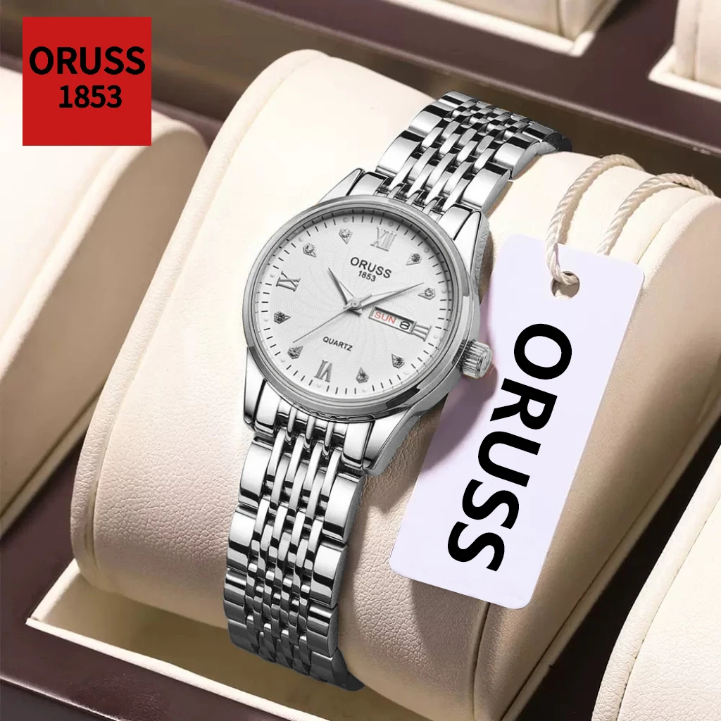 

OURSS Elegant Women's Quartz Watch Exquisite Stainless Steel Waterproof Watch Women's Date Display Authentic Watch