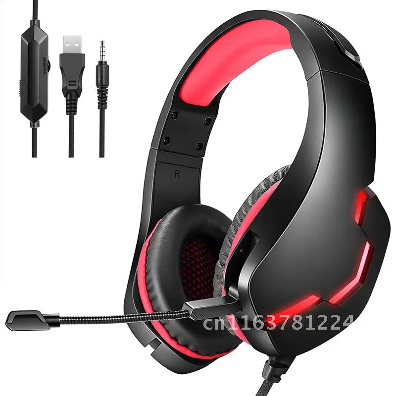 Casque supra-auriculaire filaire avec microphone, écouteurs de jeu, casque stéréo à basses profondes, PS4, PS5, XBOX, PC, ordinateur portable, nouveau