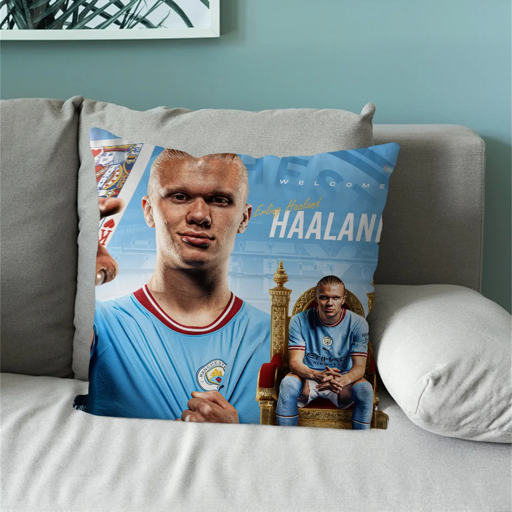 Erling Football Star Haaland 9 Pillow Case Pillow Case Living Room Sofa Cushion Cover Suitable For Home Bedroom Room Decoration