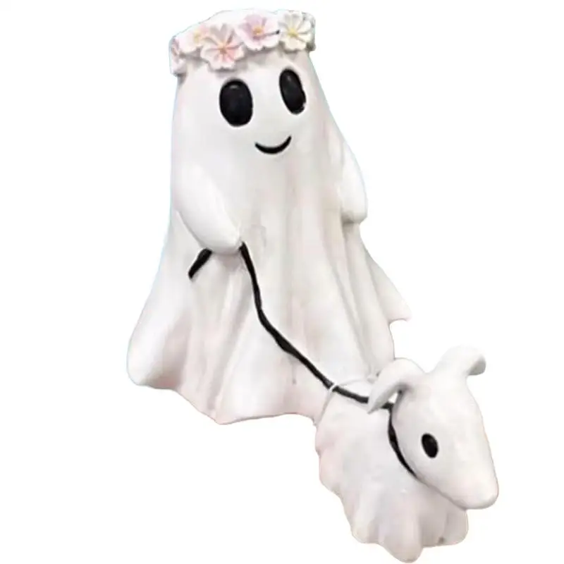 

Ghost Dog Halloween Statue Ghost Walking Statue Ghost Walking A Puppy Halloween Figurine For Entrance Hall Patio Yard