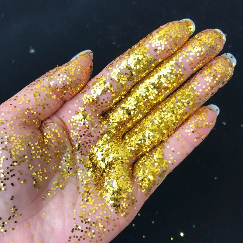1pack 10g PET Glitter Powder Transparent Bubble Balloon Filler Round Sequins Golden Glitter Powder Home Decor Confetti for Balls