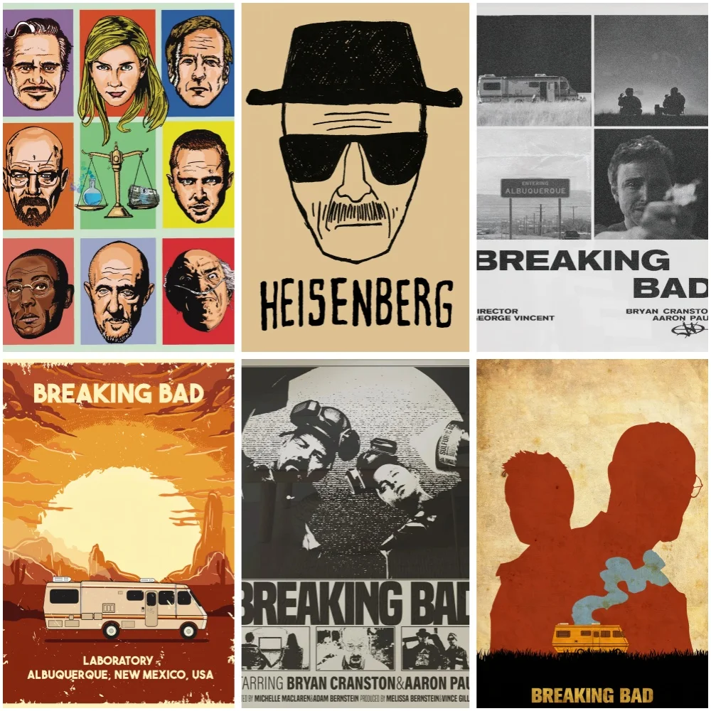 Pósteres de la Serie de Televisión Breaking Bad, Póster Retro de la Película, Cuadro de Vince Gilligan, Impresión en Lienzo, Decoración de Pared para el Hogar, Mural, Cuadros